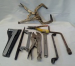 Conjunto de ferramentas antigas para mecânicos e afins, necessita limpeza e polimento. veja fotos.