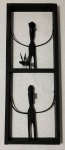 José Alves de Olinda `Escultura 2 figuras esculpidas em madeira` Med. 46cm Ass. CID - peça na caixa 