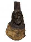 Imagem de Cristo entalhado em mandeira 23cm - Com desgastes na madeira