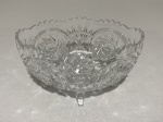 Floreira Oval em cristal lapidado med. 9x17,5cm 