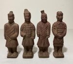 4 Replicas dos Guerreiros de Xian em terracota med. 16cm 