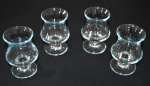 CRISTAL ALEMÃO - Lote com 4 (quatro) taças para caputtino em espesso cristal alemão.