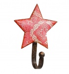 Cabideiro com gancho confeccionado em metal com parte superior de estrela.