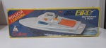 Lancha Bird da Gulliver, policia costeira anos 80. Brinquedo raro lacrado na embalagem original.  Acervo de colecionador, único dono.