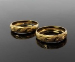 PAR DE APARADORES EM OURO 18K. ARO 19 . 2,5 G