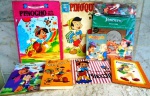 Diversos livros sobre o  PINOQUIO , muitos em capa dura , todos coloridos  e dois discos compactos desse personagem.