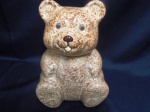 FAIANÇA WEISS : Biscoiteira/bomboniere em forma de URSO. Altura 30 cm e largura 20 cm.