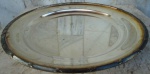 Grande bandeja /SALVA para serviço , da marca WOLFF,  em metal espessurado a prata , redonda  , medindo 40 cm.
