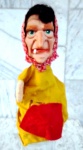 Antiga Marionete em forma de " BRUXA "de borracha ,medindo 12 cm total 30 cm.