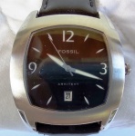 Relógio de pulso masculino da marca  FOSSIL , prova d água 50 metros , mecanismo japones , com calendário - Funcionando .