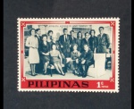 1 SELO DAS FILIPINAS, NOVO, COM GOMA (JOHN KENNEDY E FAMÍLIA), 1968.