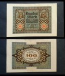 1 CÉDULA DA ALEMANHA: 100 MARK, 1920 (SERIAL COM 8 DÍGITOS).