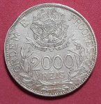 MOEDA 2.000 RÉIS ANO 1912 - MOCINHA ESTRELA LIGADA - PRATA