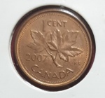 MOEDA CANADÁ 1 CENT CANADIANO 2007