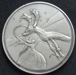 Salvador Dali Doze Tribos / Coleção de 12 moedas de prata 1000 (80g cada) comemorativa aos 25 anos do Estado de Israel, em 1973 / Acondicionadas em caixa de madeira número 147