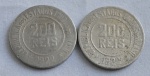 Duas moedas 200 réis, ano 1922