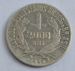 Moeda de prata 2000 réis, ano 1934