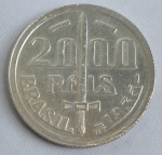 Moeda de 2000 réis, em prata, ano 1935, Duque de Caxias, FC
