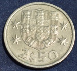 Moeda de Portugal,2,5 escudos, ano 1984