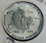 Medalha comemorativa de Oregon, Pony Express Diamond Jubilee, ano 1935