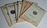 Seis livros de listas de preços de moedas estrangeiras, vol. 19, 21, 22, 25 a 27
