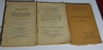 Três catálogos de moedas e medalhas importadas, em francês, anos 1929 e 1930, capa solta/rasgada