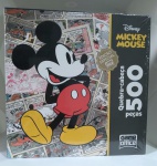 Quebra- Cabeça Disney Mickey Mouse  edição especial Game Office- 500 peças  tamanho: 48cm X 35 cm -  caixa lacrada