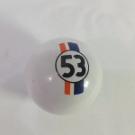 Bola de câmbio com tema do Herbie - O famoso fusca dos cinemas número 53. Mede aproximadamente 5,5cm de diâmetro