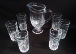 Conjunto de jarra com 6 (seis) copos para refresco com rico design.