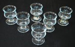 CRISTAL ALEMÃO - Lote com 6;(seis ) taças para sobremesas finas em espesso cristal alemão.