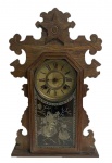 Lindo relógio de parede em madeira nobre, medindo: 51 cm alt.