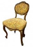 Linda cadeira de canto estilo Luis XV em madeira nobre, medindo: 87 cm alt.