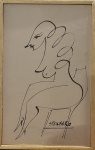 Saül STEINBERG (1914-1999) - nanquim s/ papel, medindo: 21 cm x 33 cm