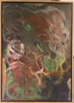 JORGE GUINLE - óleo s/ tela, "coração", medindo: 70 cm x 50 cm