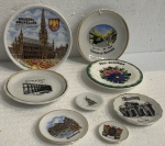 MINIATURA: 8 souvenir em porcelana. países diversos.