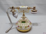 Replica de telefone de mesa antigo em porcelana com painel digital. Funcionando perfeitamente.
