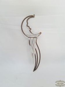 Floreira Formato Meia Lua em Metal dourado com Vidro. Apresenta Bicados na Borda . Medida 20 cm x 58 cm altura e Vidro 14 cm diametro x 26 cm altura