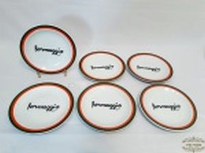 Jogo de 6 Pratos de Sobremesa Porcelana Branca Hormaggio . Medidas 18,5 cm diametro