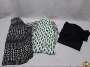 Lote de roupas Feminina. Composto por 2 blusas de manga e uma saia. Sendo a saia da marca OPÇÃO Tam: PP e  as blusas tam: M .