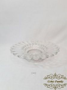 Centro de Mesa Bordas onduladas  em Vidro Moldado Prado . Medida: 29 cm diametro x 7 cm altura