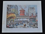 Reprodução em papel espesso e de alta qualidade para emoldurar com imagens de Paris - Moulie Rouge. Medida 36x44cm.