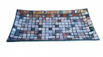 Centro de mesa com mosaico em pastilhas de vidro. Medida 30x15cm.