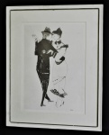SOLDI - Múltiplo de dançarinos de tango emoldurado e com proteção de vidro. Medida total 48x38cm. DEVIDO AO VIDRO NÂO PODE SER ENVIADO PELOS CORREIOS.