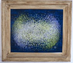 JOAN MOSO" Spectro",  acrílica sobre tela, assinado no C.I.D,intitulado no verso.Emoldurado. Med. 68 x 78 cm/50 x 60 cm.