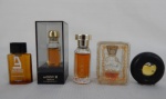 Cinco ( 5) antigas miniaturas francesas de grandes marcas de perfumes, dentre eles: Timeless e Azzaro, Paloma Picasso, Givenchy III, Vigny,