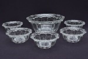 6 bowls de vidro para sobremesa