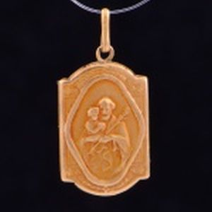 Medalhinha de São José em  ouro 18 k. Peso 0,5 g.