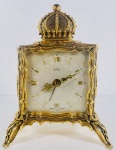 Antigo e raro relógio despertador Alemão, marca Hermès. Med: 13x10cm