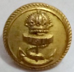 Império - Raro botão imperial da Marinha fabricado na França.