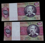 2 CÉDULAS-100 CRUZEIROS SEQUENCIAIS